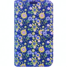 Capa Book Cover para iPhone 6 - Yellow Blue Floral